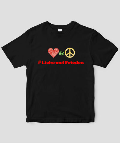 #LOVE AND PEACE ドイツ語版 Tシャツ Type D / 三修社