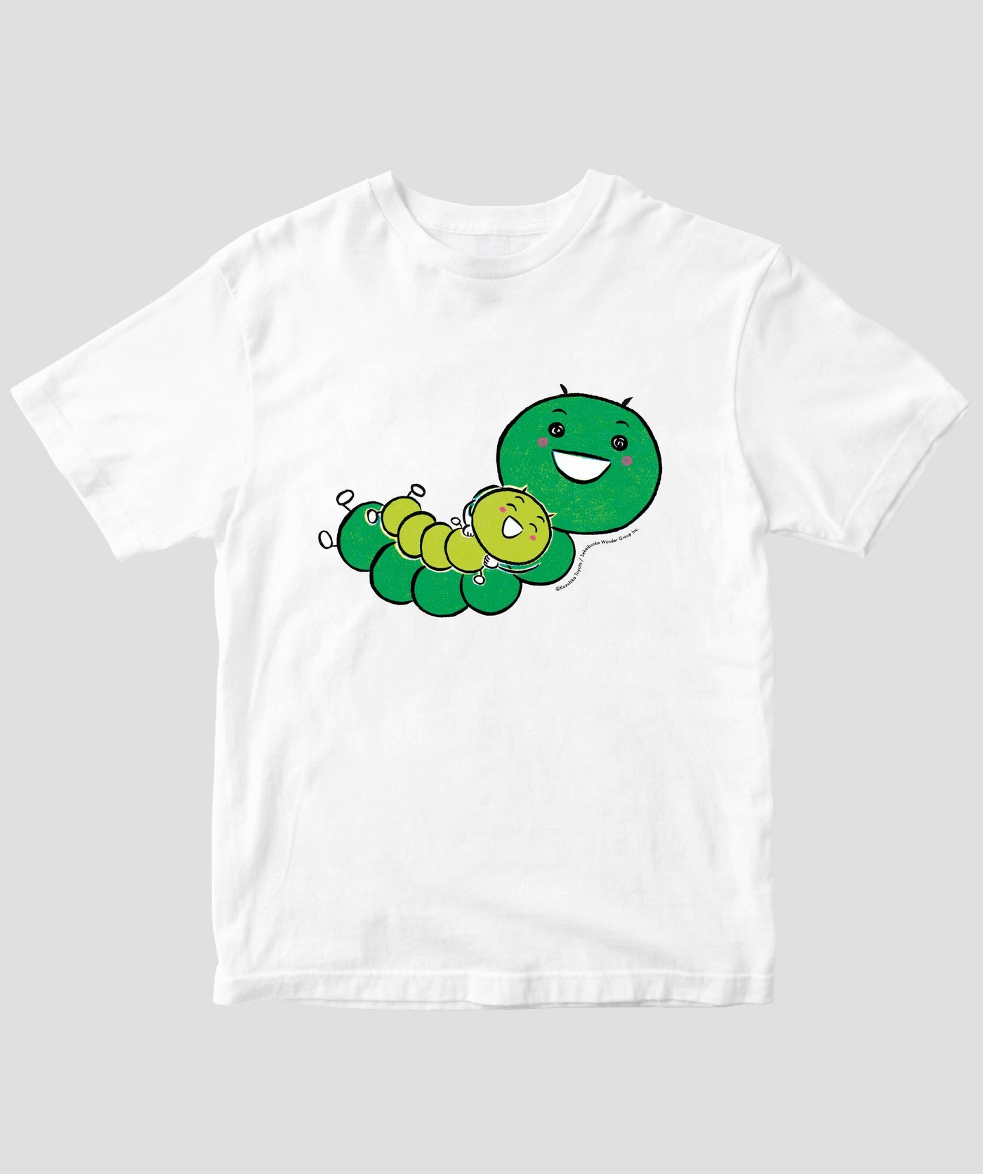 【キッズ】とよた かずひこ『いもむし ごろごろ』Tシャツ / 世界文化ワンダーグループ