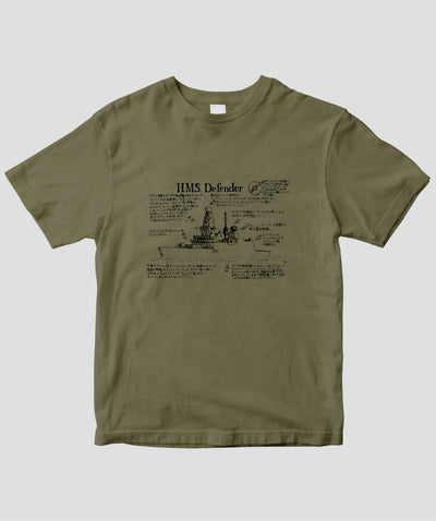 いさくの艦艇モデルノロヂオ / 英海軍ディフェンダー Tシャツ / イカロス出版