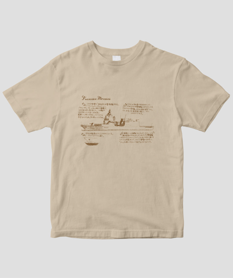 いさくの艦艇モデルノロヂオ / 伊海軍フランチェスコ・モロシーニ  Tシャツ / イカロス出版