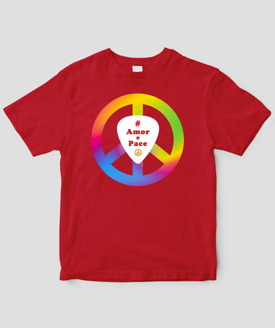 #LOVE AND PEACE イタリア語版 Tシャツ Type B / 三修社