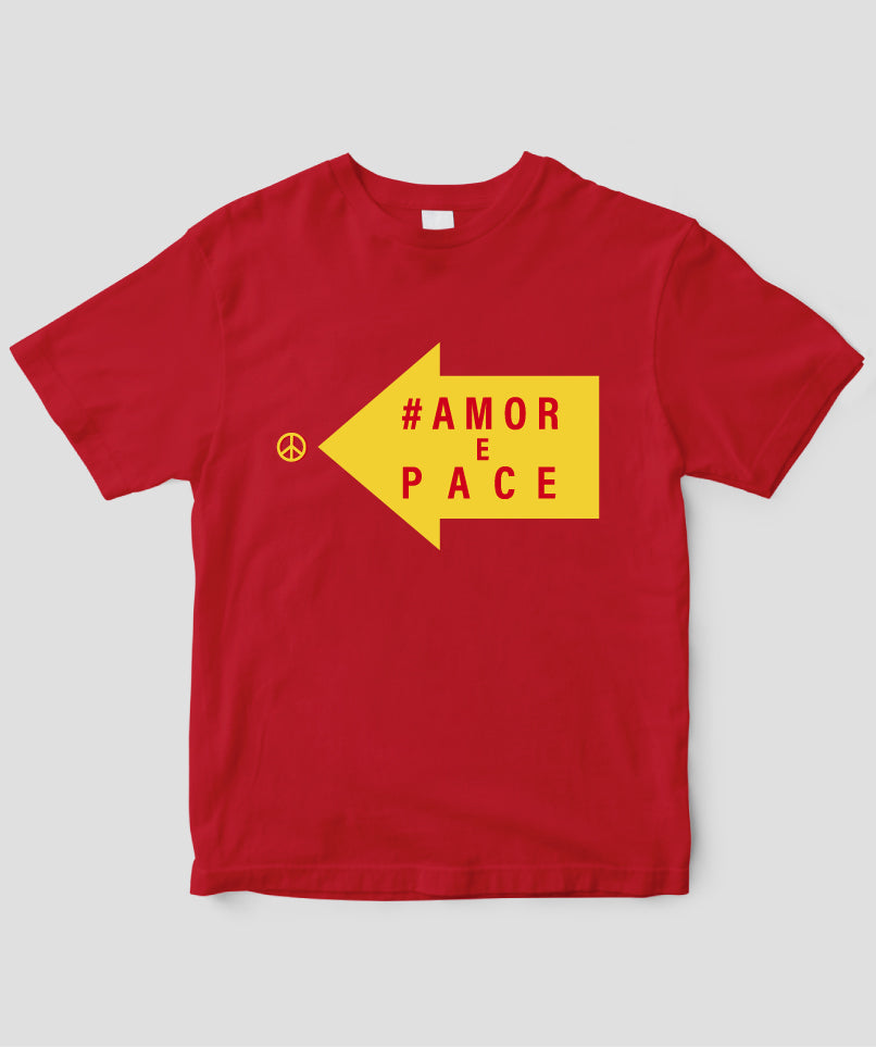 #LOVE AND PEACE イタリア語版 Tシャツ Type C / 三修社