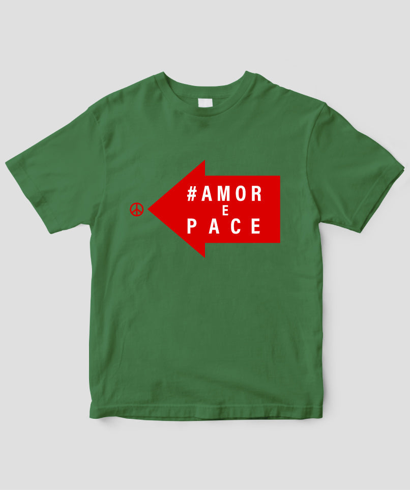#LOVE AND PEACE イタリア語版 Tシャツ Type C / 三修社