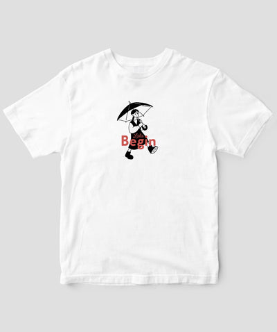 LaLa Begin / ロゴ＆イラストTシャツ umbrella / 世界文化社