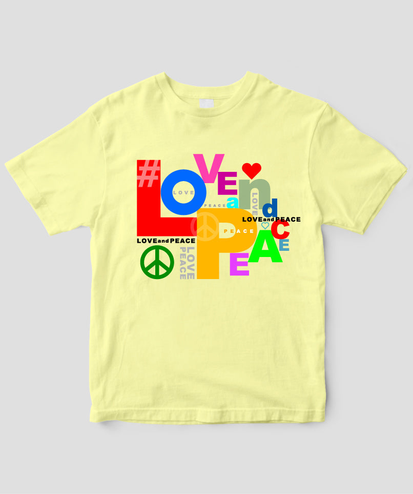 #LOVE AND PEACE 英語版 Tシャツ Type B / 三修社