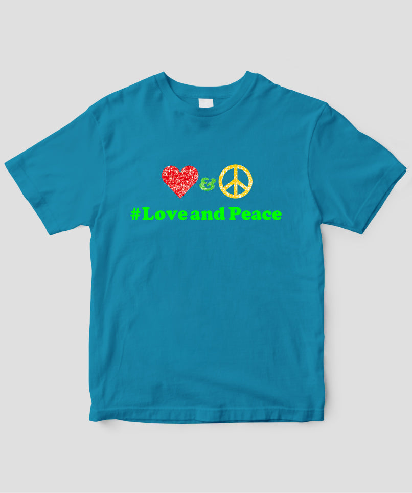 #LOVE AND PEACE 英語版 Tシャツ Type H / 三修社