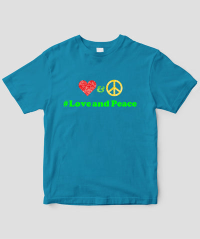 #LOVE AND PEACE 英語版 Tシャツ Type H / 三修社