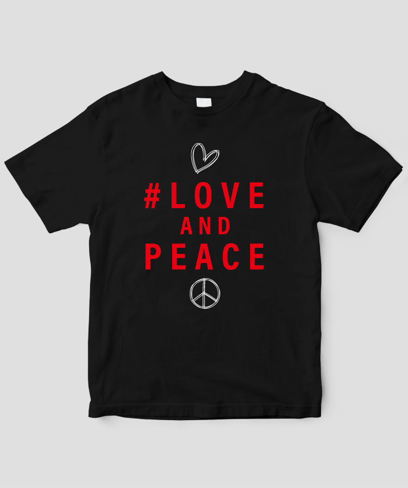 #LOVE AND PEACE 英語版 Tシャツ Type J / 三修社