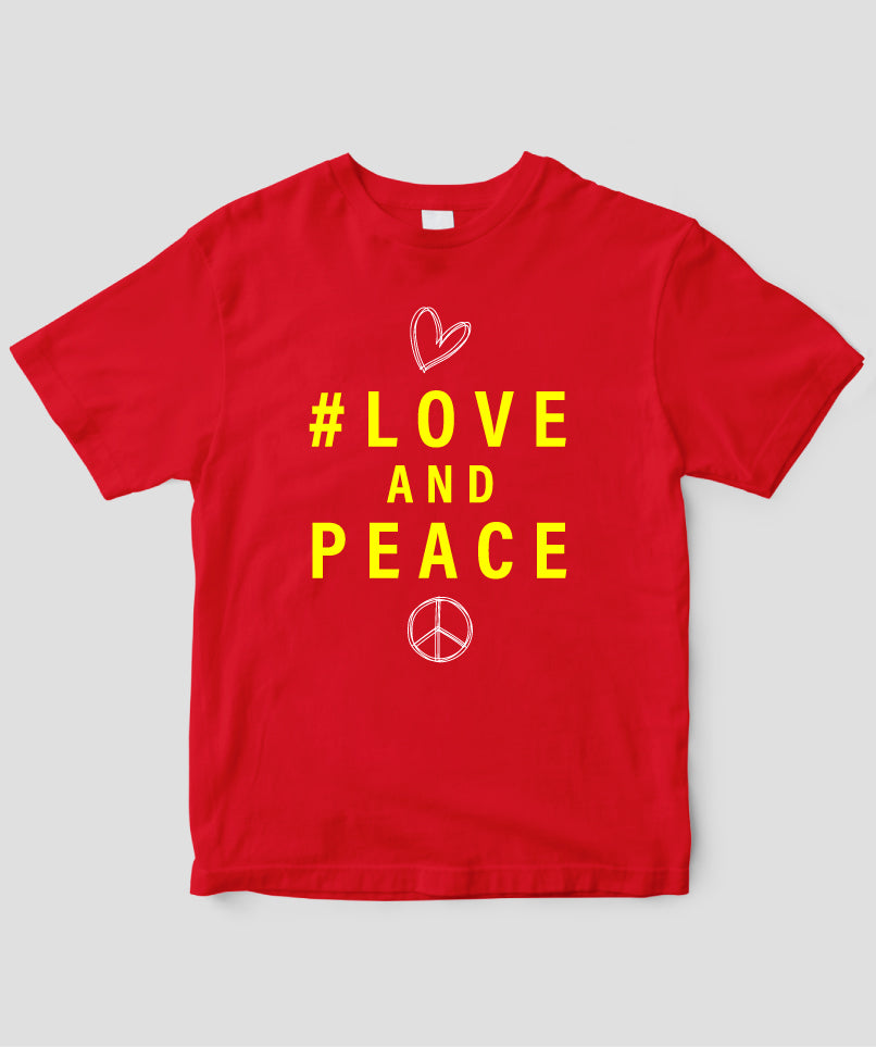 love and peace t シャツ