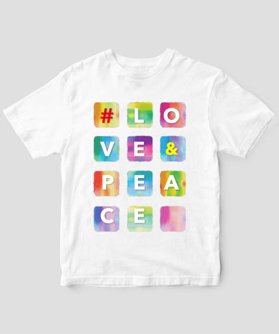 #LOVE AND PEACE 英語版 Tシャツ Type K / 三修社