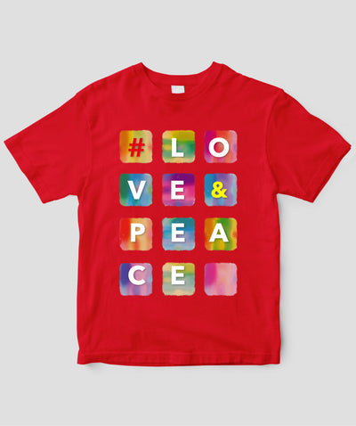 #LOVE AND PEACE 英語版 Tシャツ Type K / 三修社