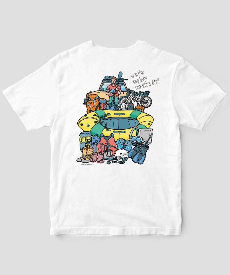 『はじめてのパックラフト A to Z』Let's enjoy packraft！Tシャツ　TypeC