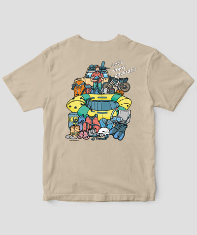 『はじめてのパックラフト A to Z』Let's enjoy packraft！Tシャツ　TypeC