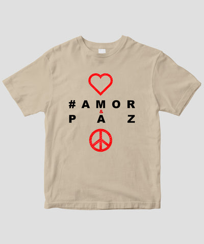 #LOVE AND PEACE ポルトガル語版 Tシャツ Type A / 三修社