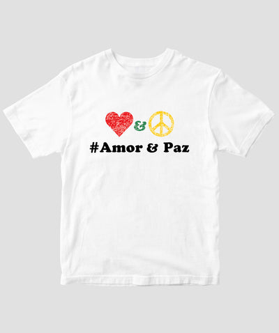 #LOVE AND PEACE ポルトガル語版 Tシャツ Type D / 三修社