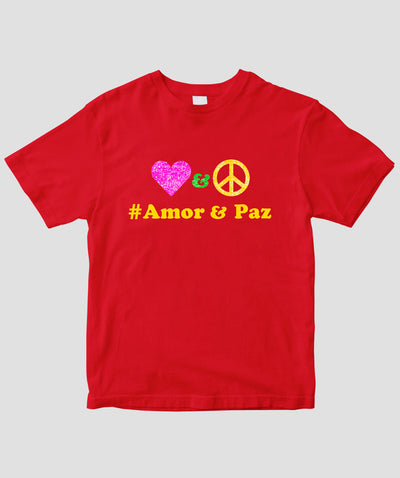 #LOVE AND PEACE ポルトガル語版 Tシャツ Type D / 三修社