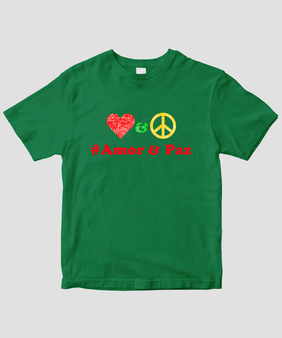 #LOVE AND PEACE ポルトガル語版 Tシャツ Type D / 三修社