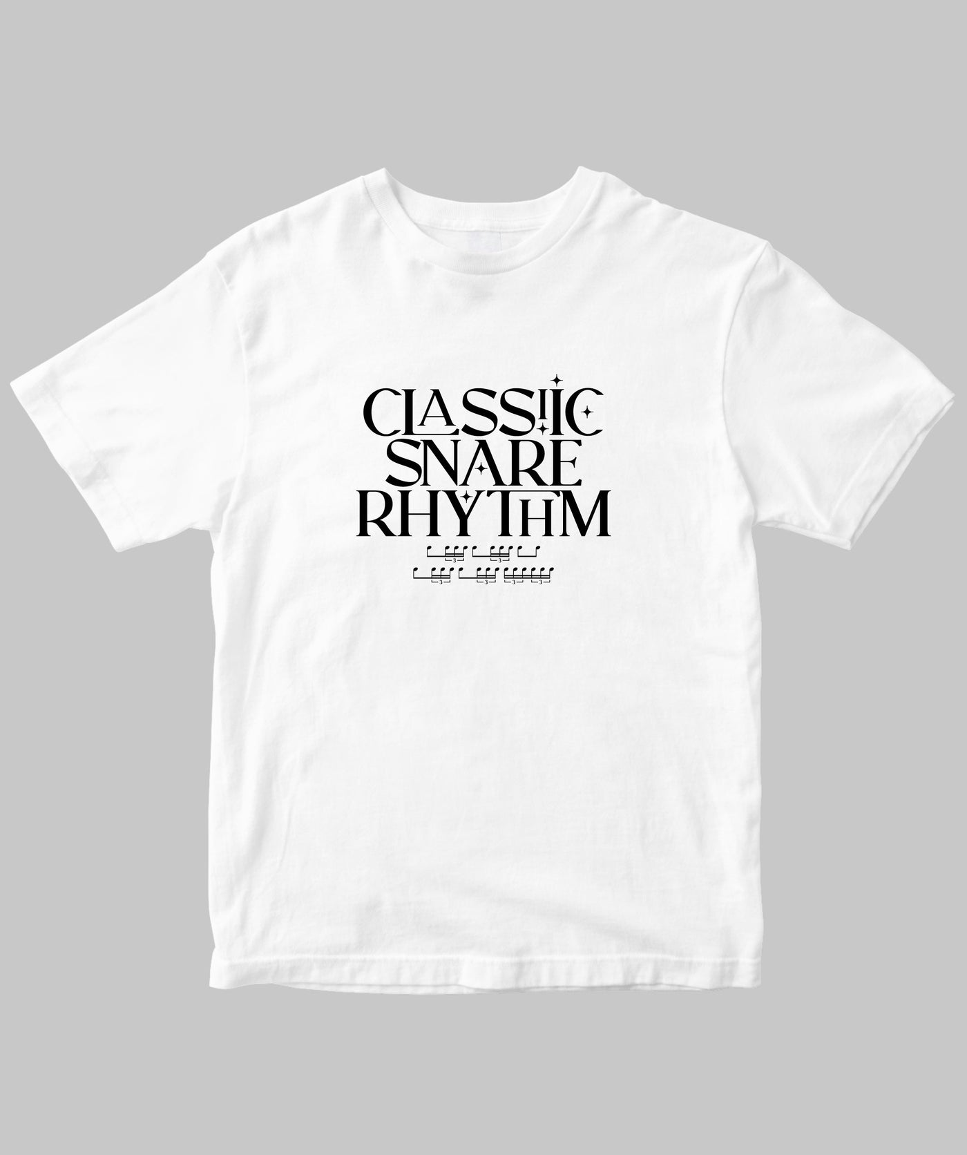 リズム・パターン Tシャツ “クラシック・スネア・リズム” / リットーミュージック