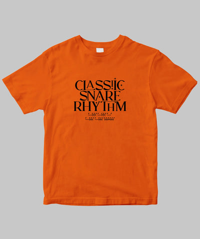 リズム・パターン Tシャツ “クラシック・スネア・リズム” / リットーミュージック