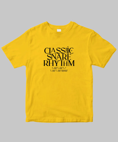 リズム・パターン Tシャツ “クラシック・スネア・リズム” / リットーミュージック