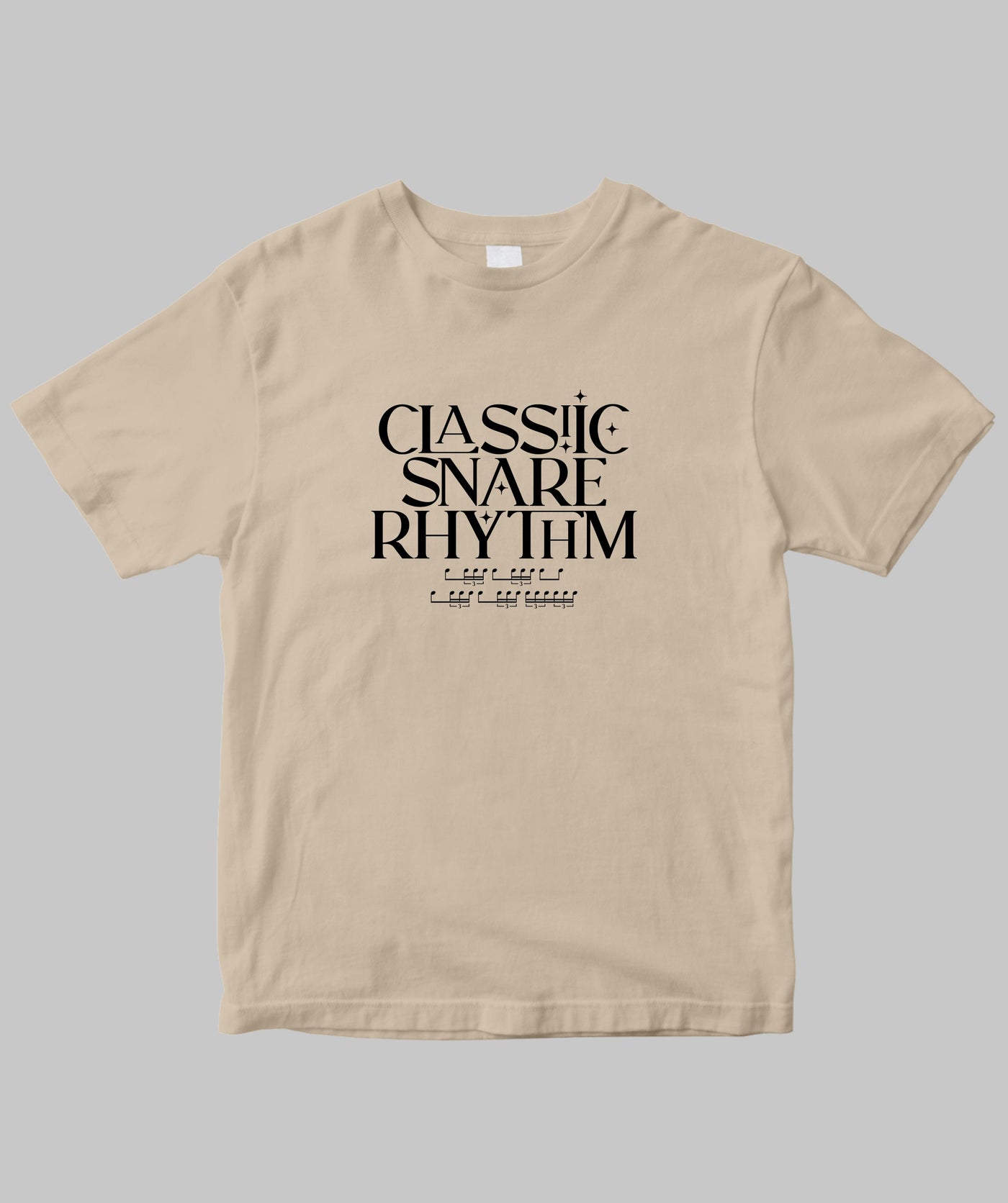 リズム・パターン Tシャツ “クラシック・スネア・リズム” / リットーミュージック