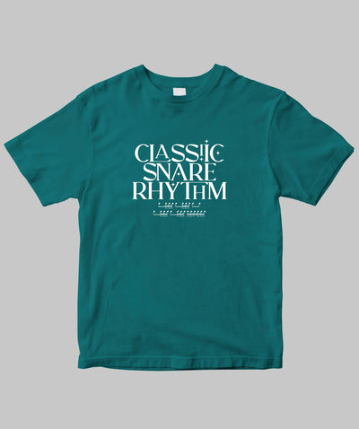 リズム・パターン Tシャツ “クラシック・スネア・リズム” / リットーミュージック