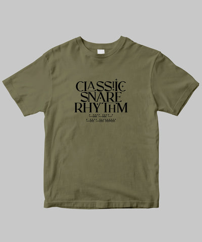 リズム・パターン Tシャツ “クラシック・スネア・リズム” / リットーミュージック