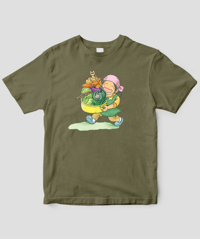 【キッズ】『黒部源流 山小屋料理人』/ ドライTシャツ 料理人 Type A
