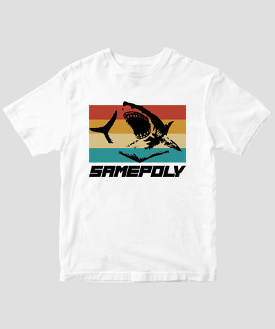 サメポリー / レインボーストライプTシャツ / サイバーダイン