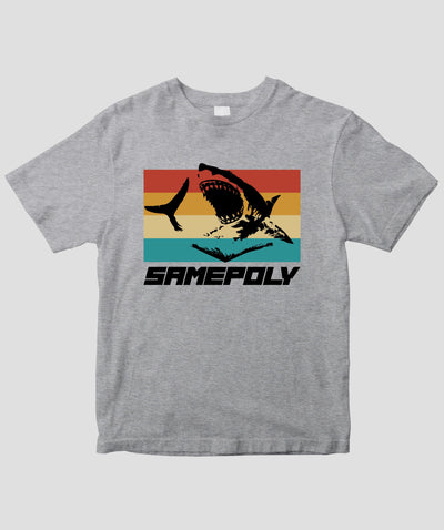 サメポリー / レインボーストライプTシャツ / サイバーダイン
