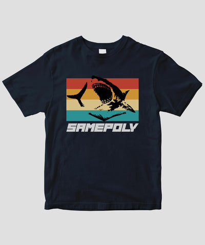 サメポリー / レインボーストライプTシャツ / サイバーダイン