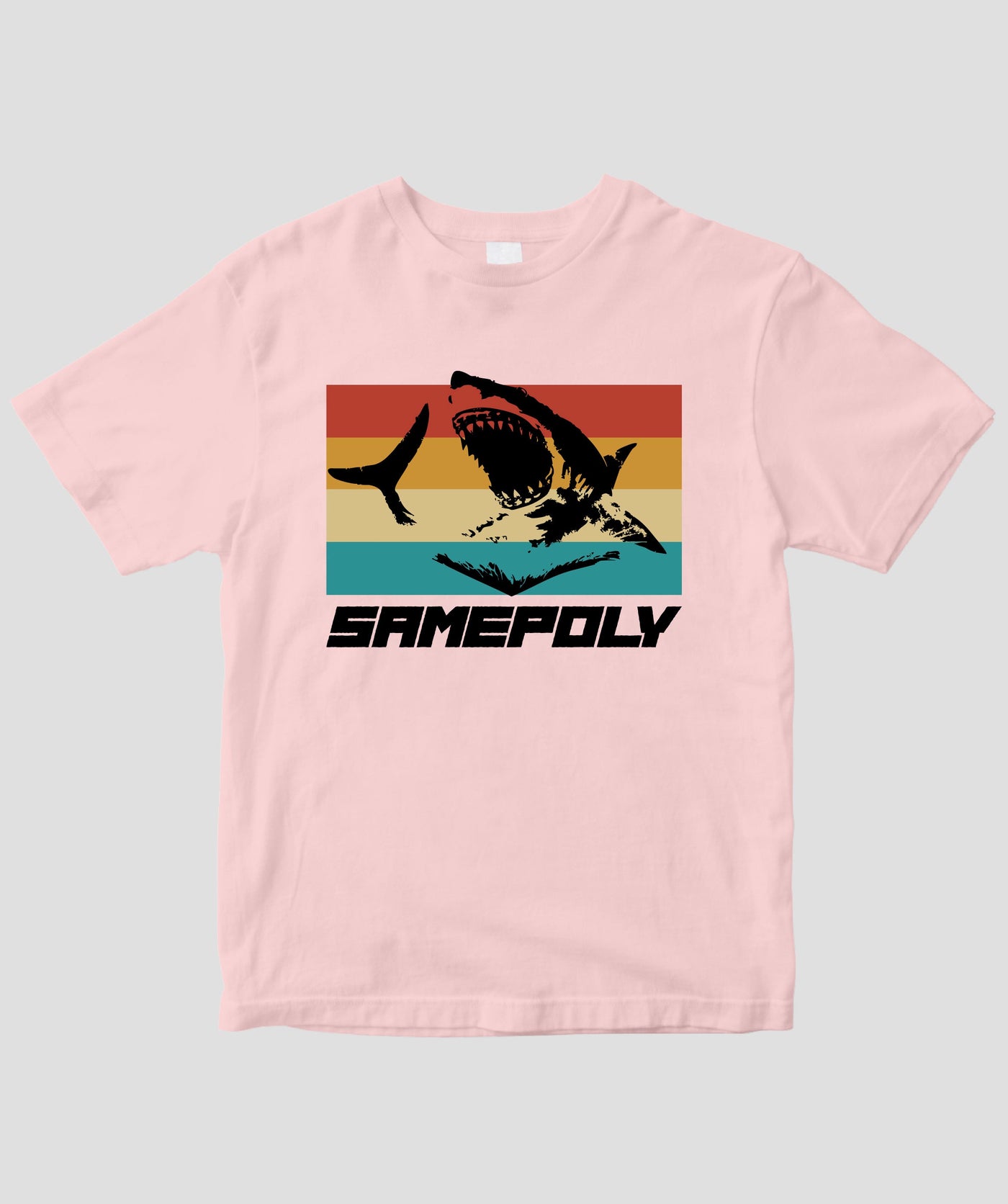 サメポリー / レインボーストライプTシャツ / サイバーダイン