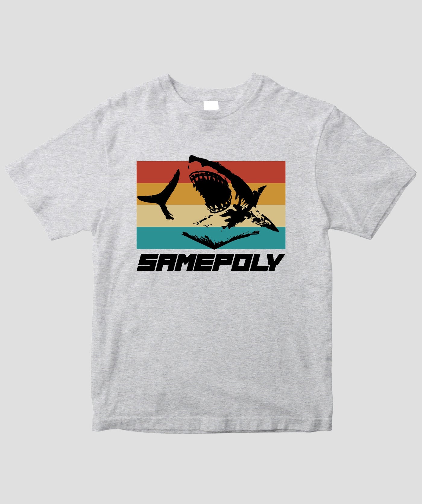 サメポリー / レインボーストライプTシャツ / サイバーダイン