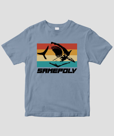 サメポリー / レインボーストライプTシャツ / サイバーダイン