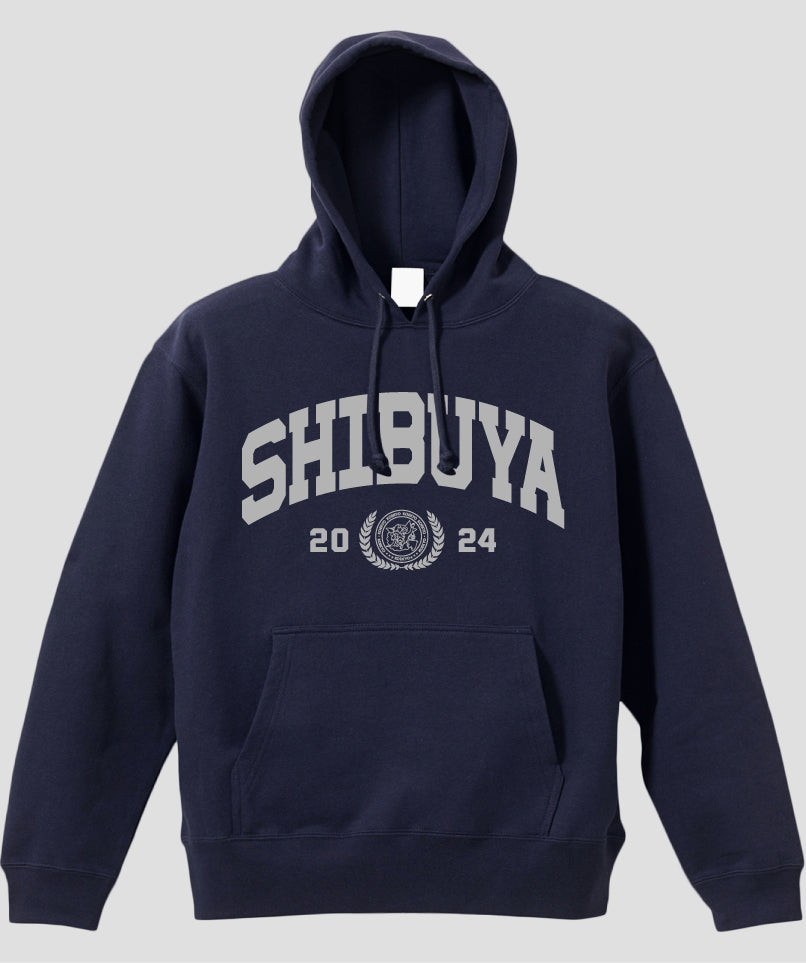 カレッジ風「SHIBUYA」Type A パーカ（裏パイル） / 声の教育社