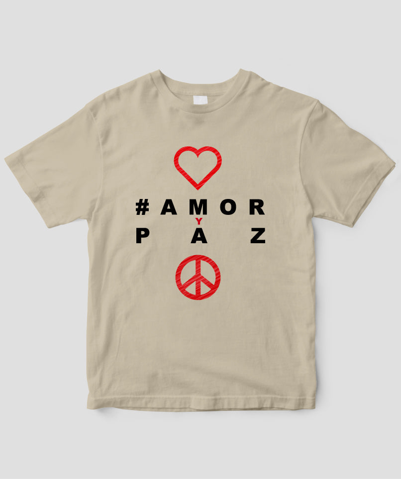 #LOVE AND PEACE スペイン語版 Tシャツ Type A / 三修社