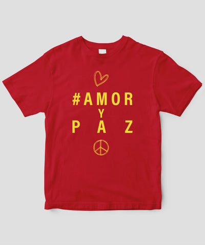#LOVE AND PEACE スペイン語版 Tシャツ Type E / 三修社