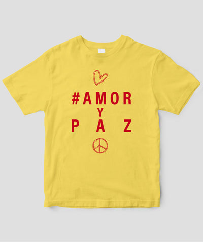 #LOVE AND PEACE スペイン語版 Tシャツ Type E / 三修社