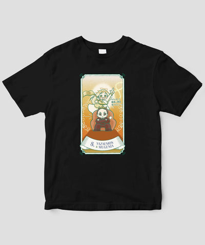 【キッズ】自分を好きになる 数秘術キャラ占い／数秘８「八左衛門＆ムゲニア」Tシャツ / ワニブックス