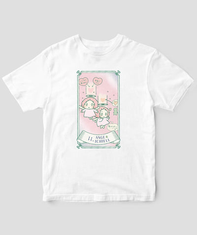 【キッズ】自分を好きになる 数秘術キャラ占い／数秘11「アンジュ＆イチエル」Tシャツ / ワニブックス