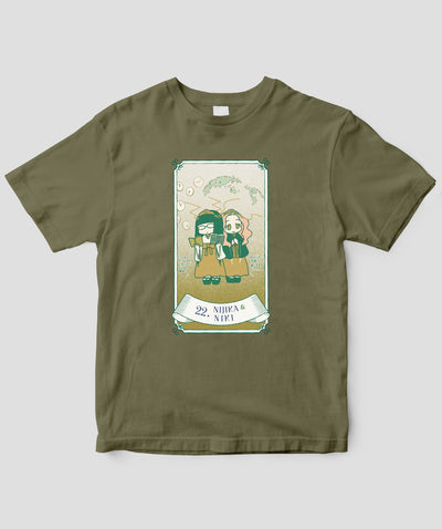 【キッズ】自分を好きになる 数秘術キャラ占い／数秘22「にじか＆にき」Tシャツ / ワニブックス