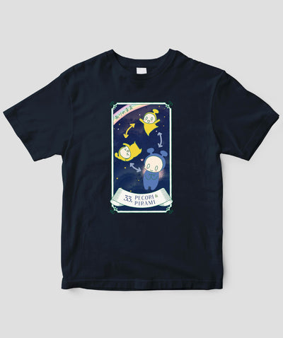 【キッズ】自分を好きになる 数秘術キャラ占い／数秘33「ペコリ＆ピラミ」Tシャツ / ワニブックス