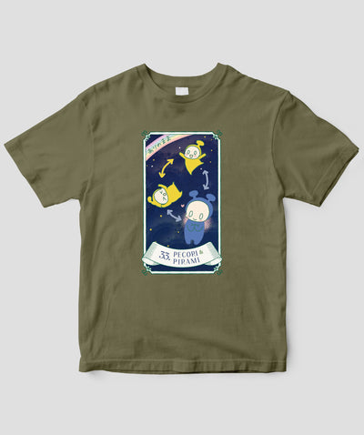 【キッズ】自分を好きになる 数秘術キャラ占い／数秘33「ペコリ＆ピラミ」Tシャツ / ワニブックス