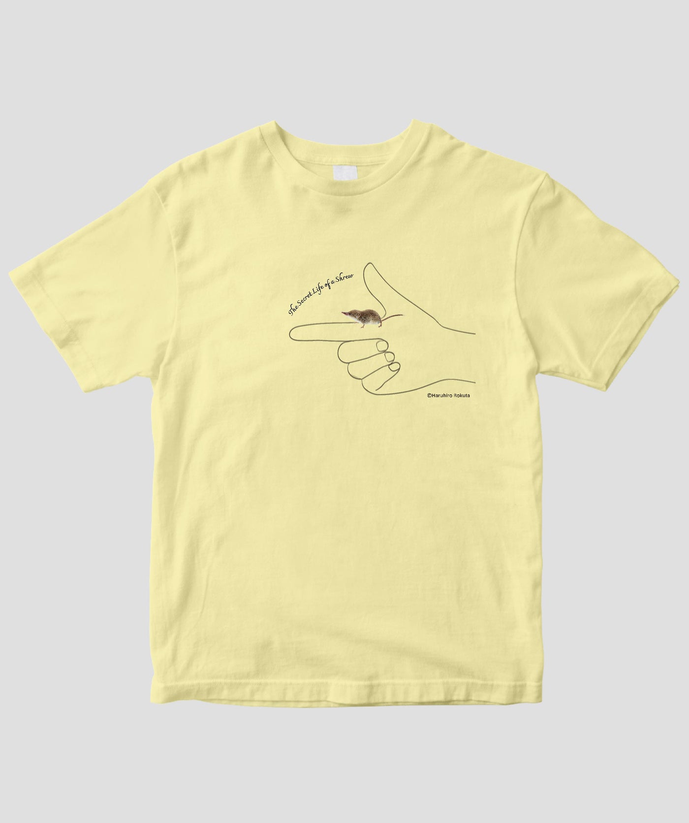 【キッズ】六田晴洋『トガリネズミ ひみつのくらし』トウキョウトガリネズミ実寸大Ｔシャツ / 世界文化ワンダーグループ