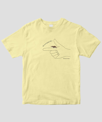 【キッズ】六田晴洋『トガリネズミ ひみつのくらし』トウキョウトガリネズミ実寸大Ｔシャツ / 世界文化ワンダーグループ