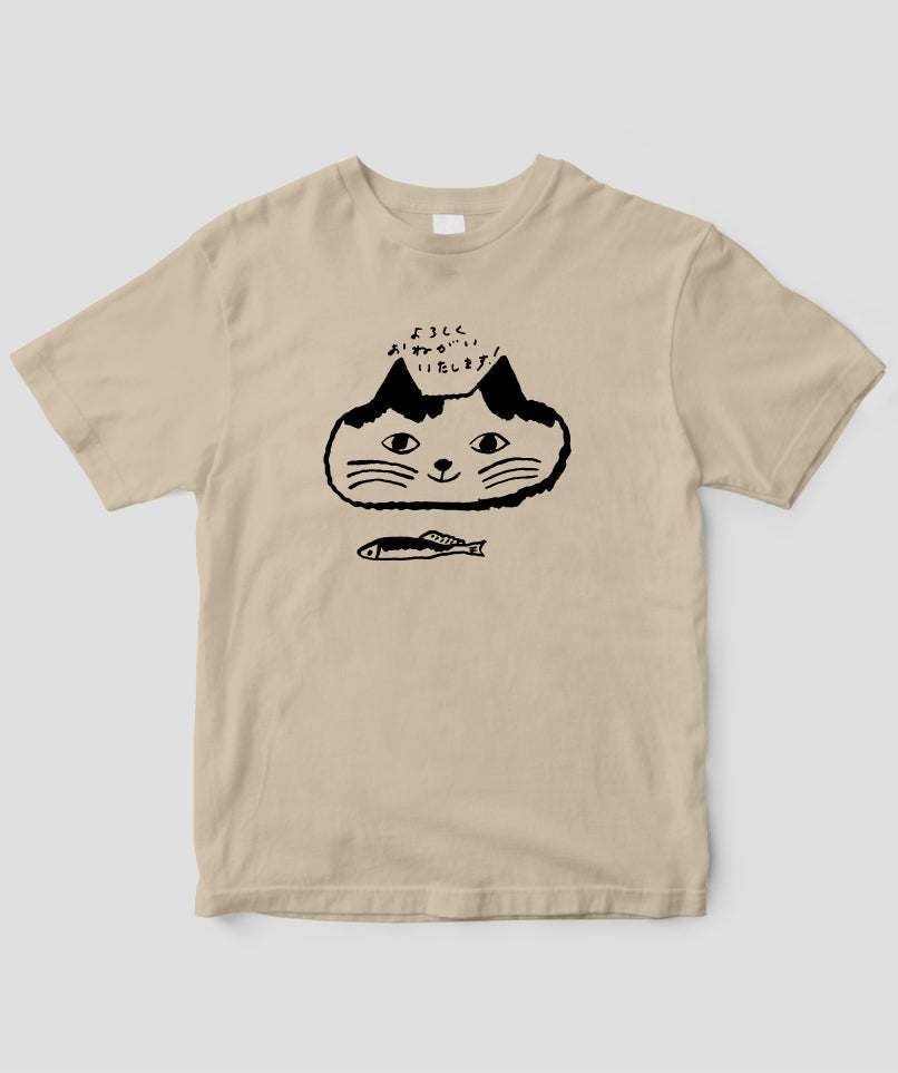 天然生活×トラネコボンボン オリジナルTシャツ「猫と魚」Type A / 扶桑社