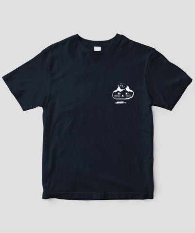 天然生活×トラネコボンボン オリジナルTシャツ「猫と魚」Type B / 扶桑社