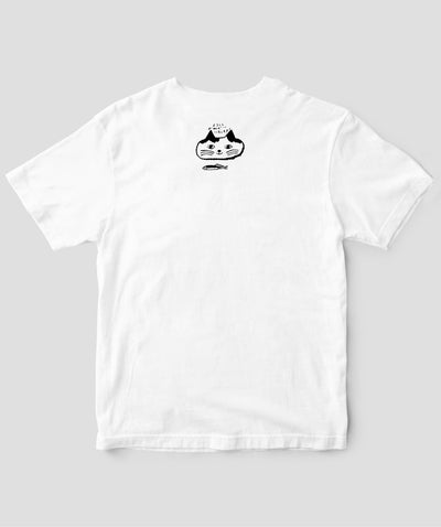 天然生活×トラネコボンボン オリジナルTシャツ「猫と魚」Type D（バックプリント） / 扶桑社