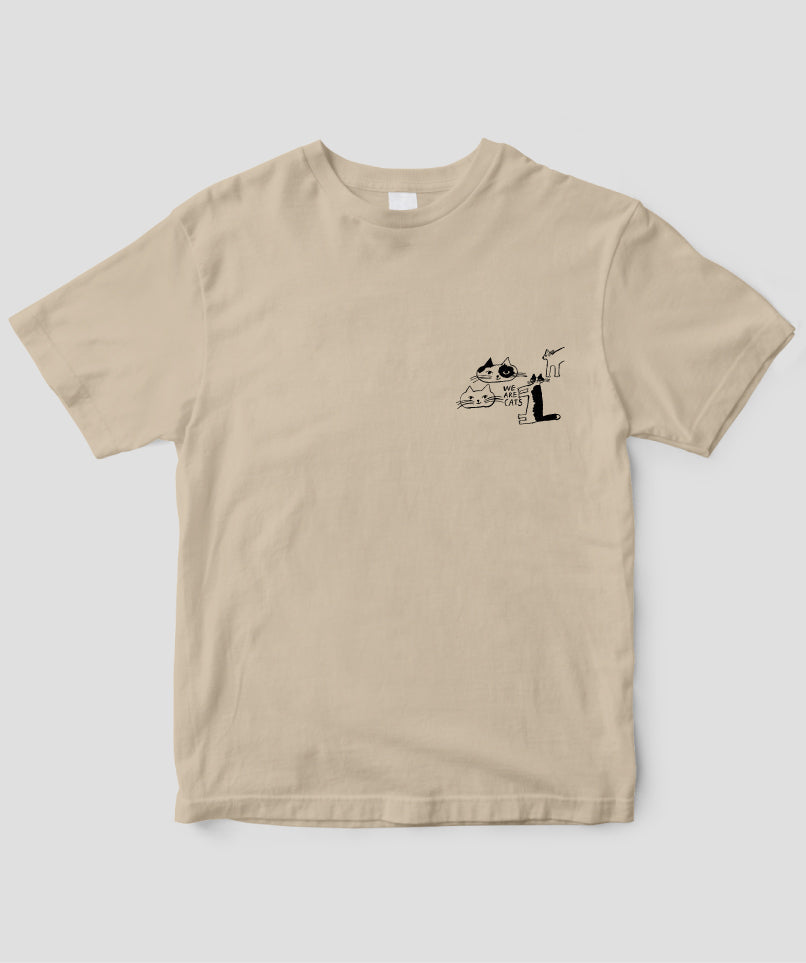 天然生活×トラネコボンボン オリジナルTシャツ「WE ARE CATS」Type B / 扶桑社