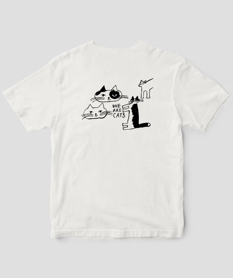 天然生活×トラネコボンボン オリジナルTシャツ「WE ARE CATS」Type C（バックプリント） / 扶桑社
